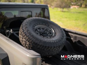 Jeep Gladiator Tire Carrier - Adjustable - In-Bed by DV8 Jeep Gladiator Tire Carrier - Adjustable - In-Bed by DV8